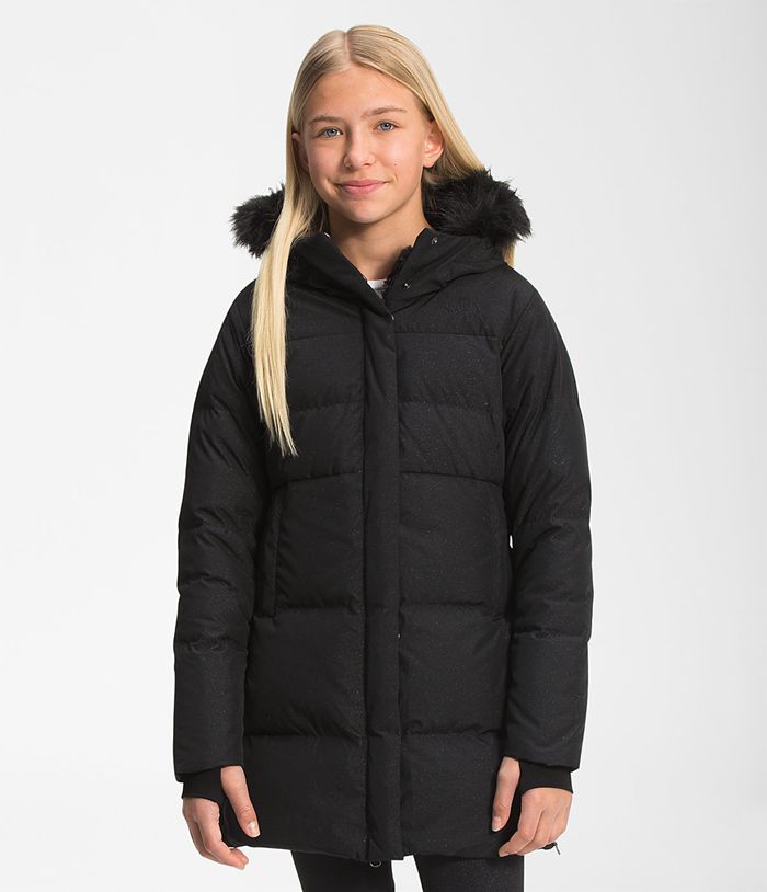 Casaca The North Face Niña Printed Dealio Fitted Parka Negras - Peru 47281ABFC